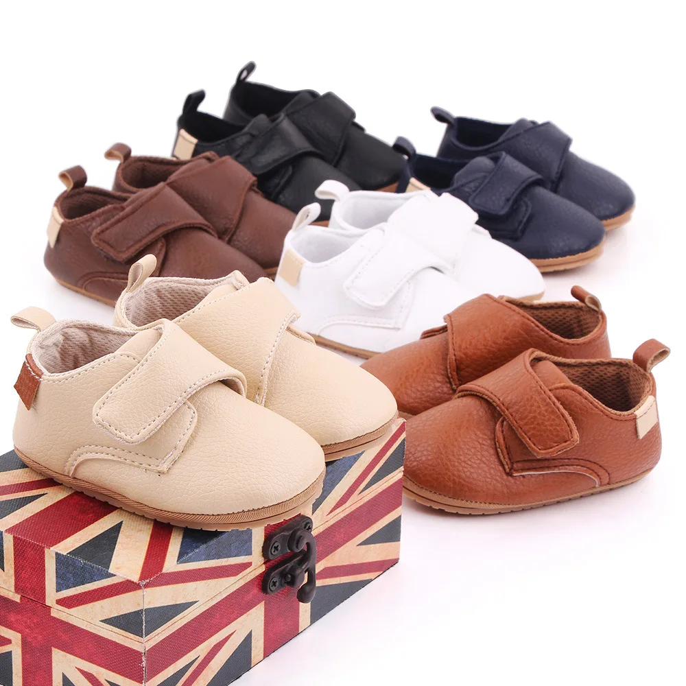 Soft Leather Baby Shoes Moccasins Infant Girls Boys Outdoor Rubber Sole  Newborn First Walkers Toddler Anti-slip Crib Shoes