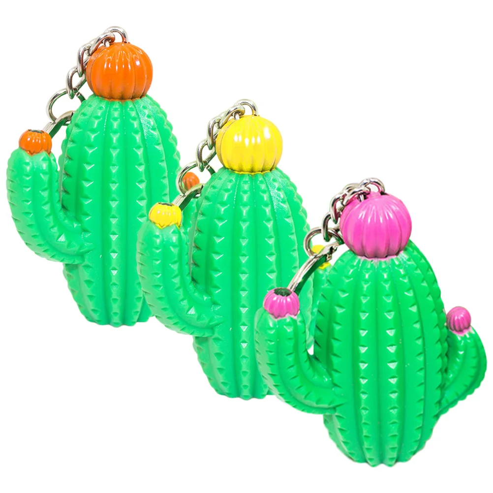 

3 Pcs Cartoon Keychain Small Keyring Wallet LED Keychains Bags Party Favors Kids 8-12 Mini Toy Light Backpack