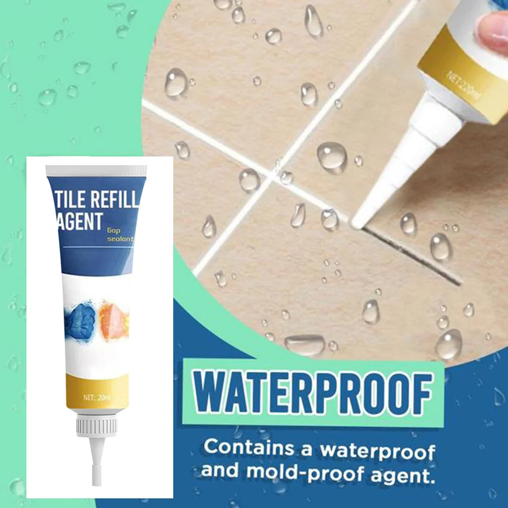 

Tile Repair Agent Pen White Tile Refill Grout Pen Tile Gap Repair Wall Repair Cream Porcelain Filling Mouldproof Cleaner Agent