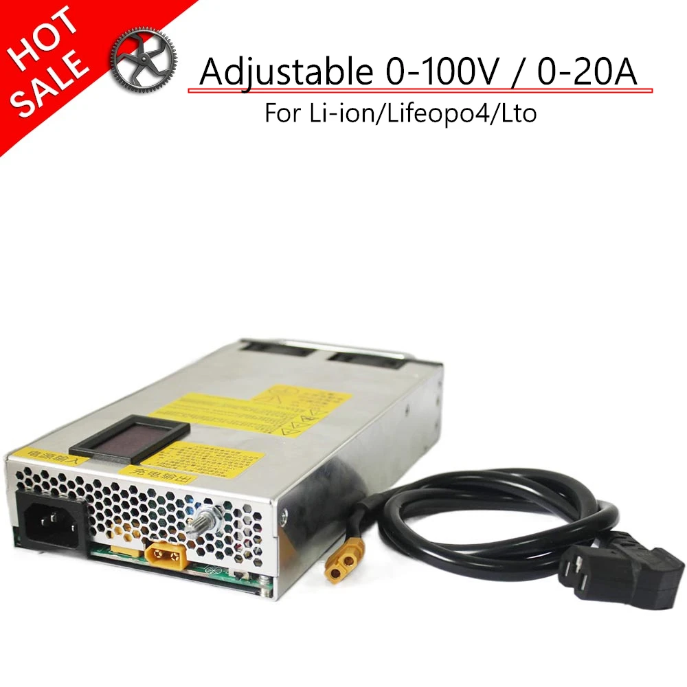 Зарядное устройство для литий-ионных и литий-железо-фосфатных аккумуляторов, 20 А, 100 В, 24 В, 48 В, 72 В, 60 в, 67,2 в, 84 в, быстрое зарядное устройство для электровелосипеда, 13S, 16S, 20S, 24S