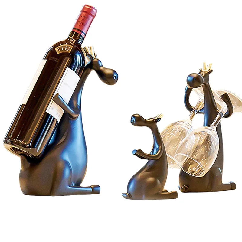 

YY High-Grade Deer Wine Rack Decoration Home Living Room TV Cabinet Wine Cabinet Decoration