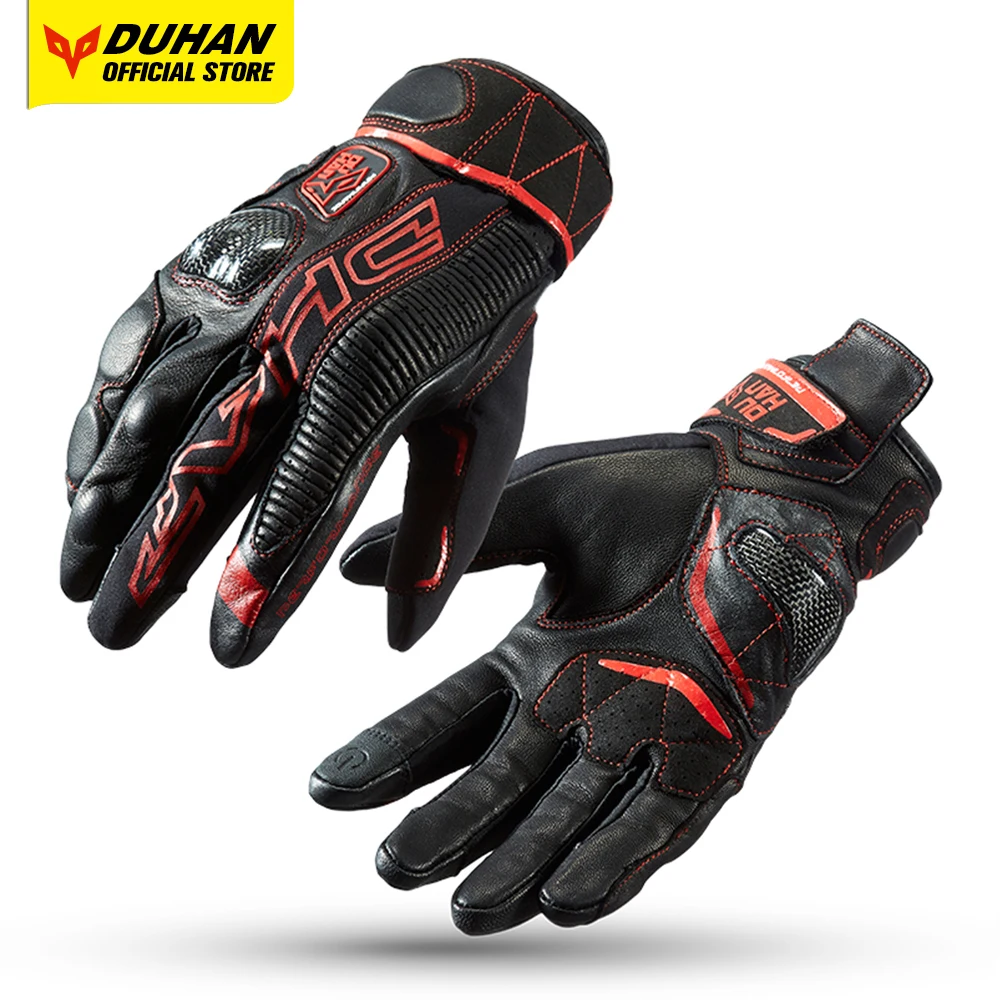 DUHAN Motorcycle Gloves Touch Screen Guantes Moto Anti-fall Guantes Moto Anti-slip Motorcycle Gloves Protection Equipement Moto