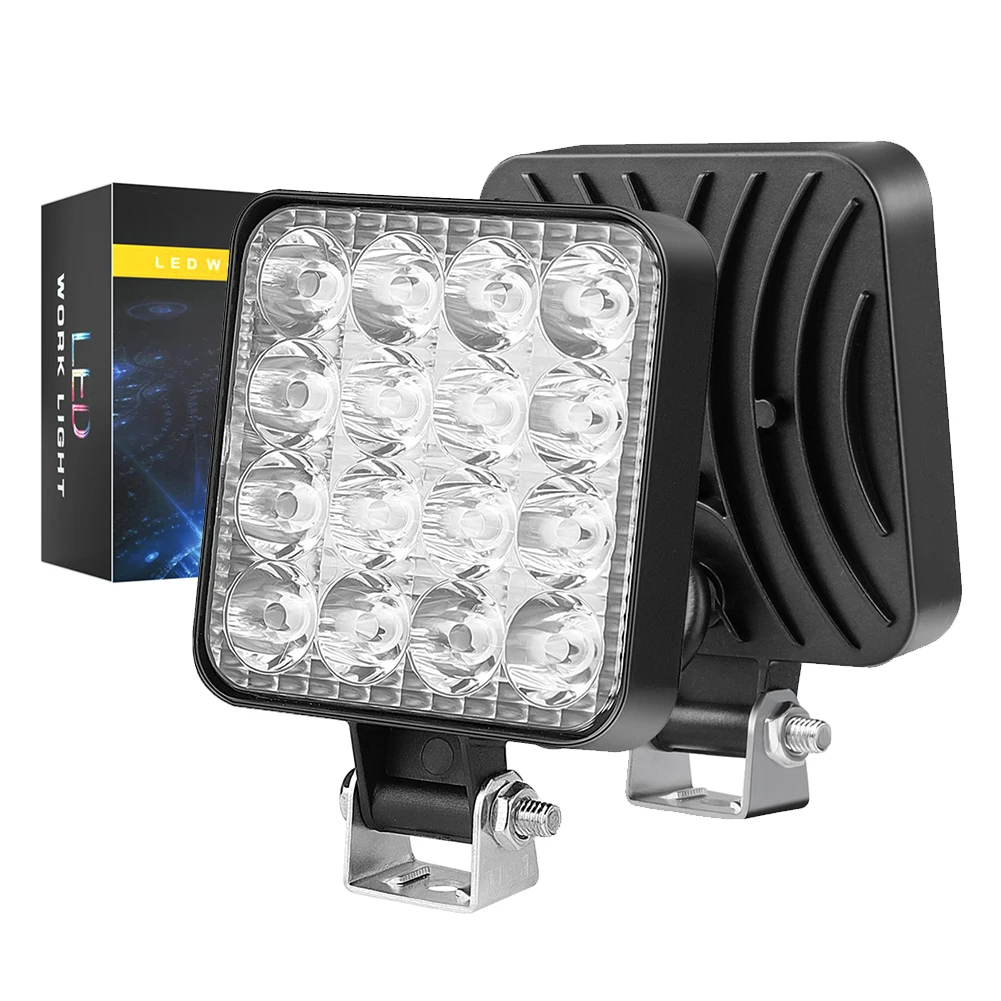 

12V Car LED Light Bar 48W Off Road Work Light LED Pod 3030 LED Spot Light for Car Truck 4x4 SUV Motorcycle ATV LED Headlight
