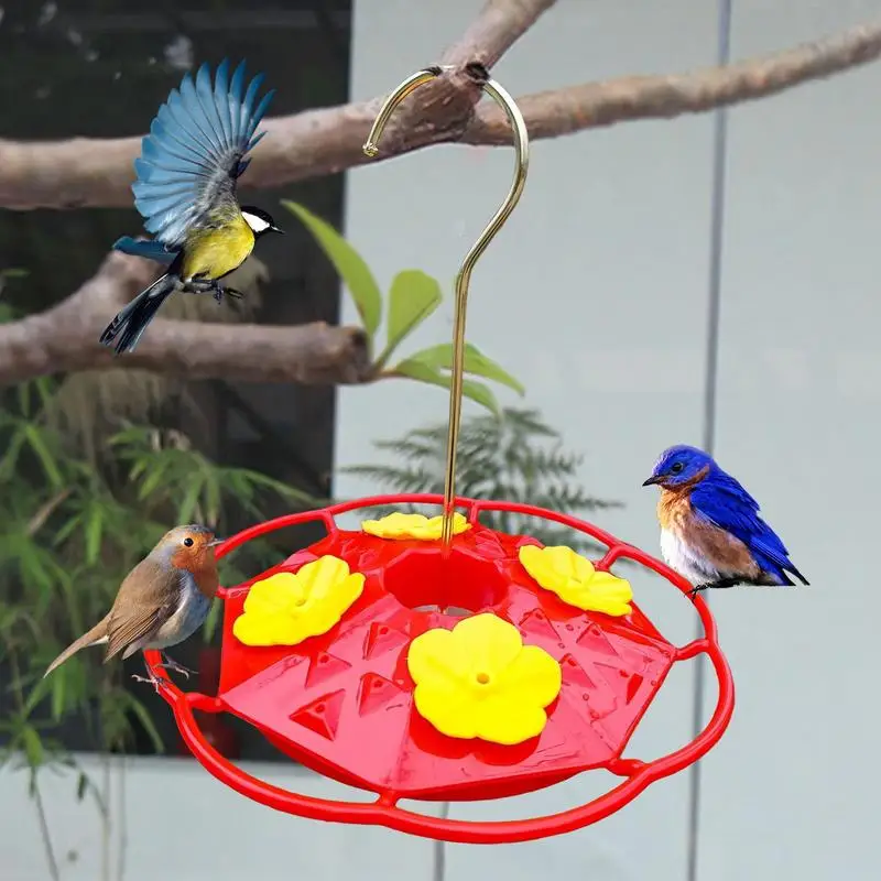 

Plastic Birds Water Feeder Octagon Hummingbird Food Hanging Drinker Bowl With Long Hook Yards Decor For Home Balcony Garden