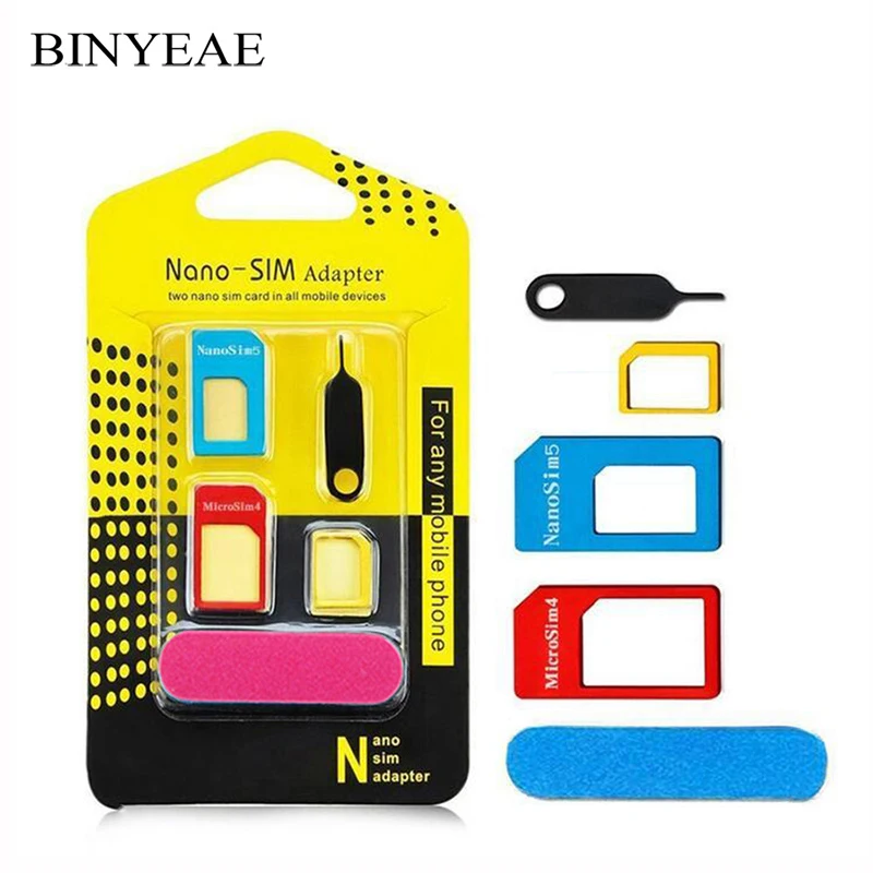 

Universal 3 in 1 Nano Mirco Standard Sim Card Adapter Kit Converter abrasive Bar Tray Needle For Mobile Phone Border Extension