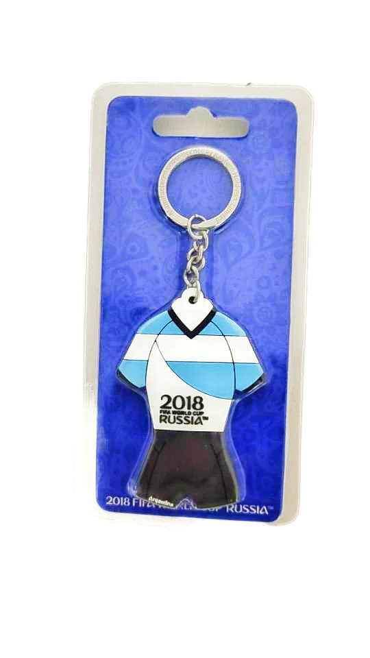 

Anti counterfeiting authentic 2018 World Cup Jersey double-sided key chain Germany Argentina Spain Russia