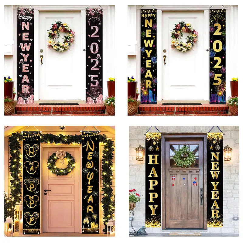 Новогодний Дверной Баннер 2024 Китайский Праздник Подвесной Новогодняя Вечеринка