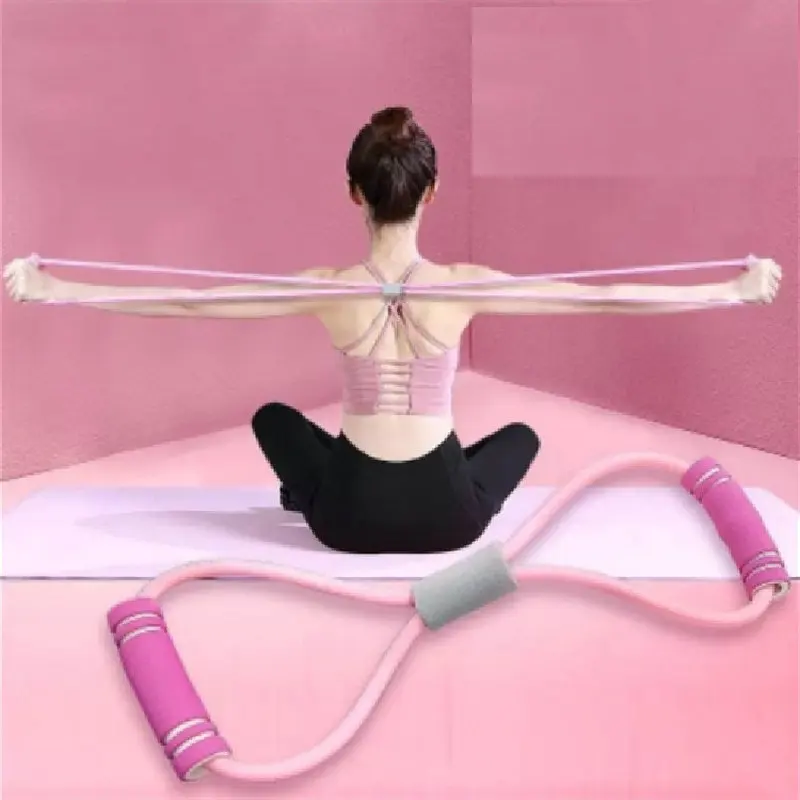 8 Word Chest Developer Yoga Resistance Bands Elastic Band Sports Exercise Puller Chest Expander Body Building Home Gym Fitness