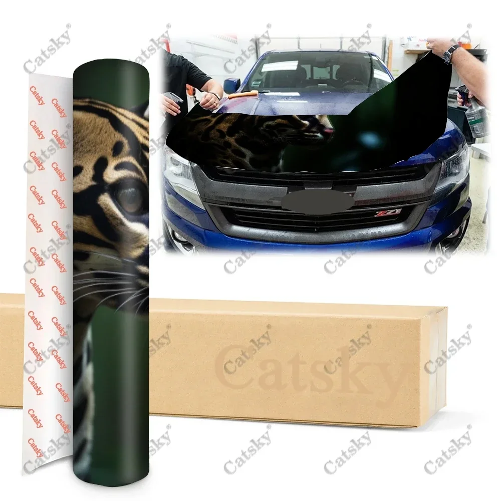 Леопардовые Виниловые стикеры на капот автомобиля с изображением животных в