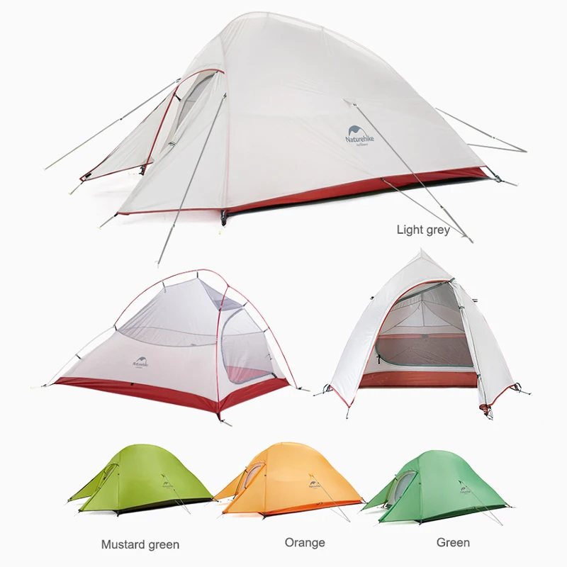 Naturehike Cloud Up Outdoor Camping Tent Ultralight 1 2 3 man 20D Silica Gel Single Double Persons Hiking With Free Mat |