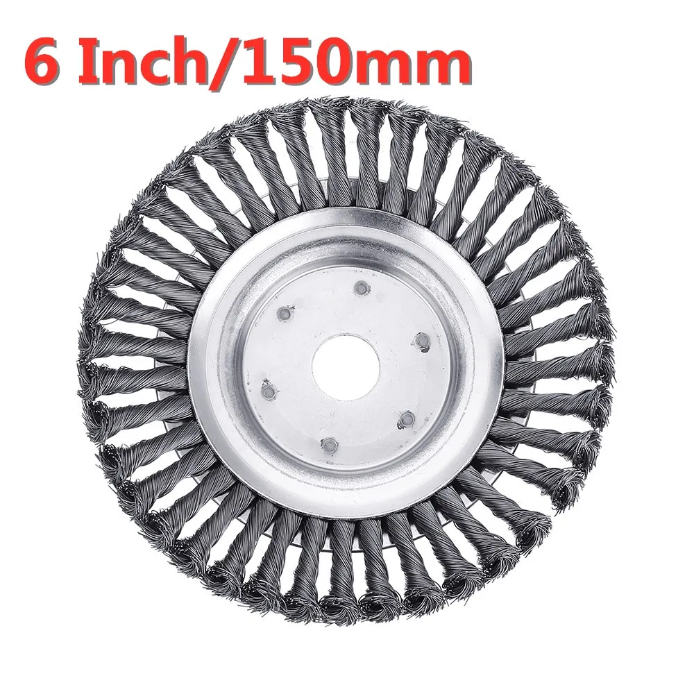 

6 inch Steel Wire Trimmer Head Grass Brush Cutter Dust Removal Grass Plate Rotary Edge Head for Lawnmower Weeding Plate Cutter