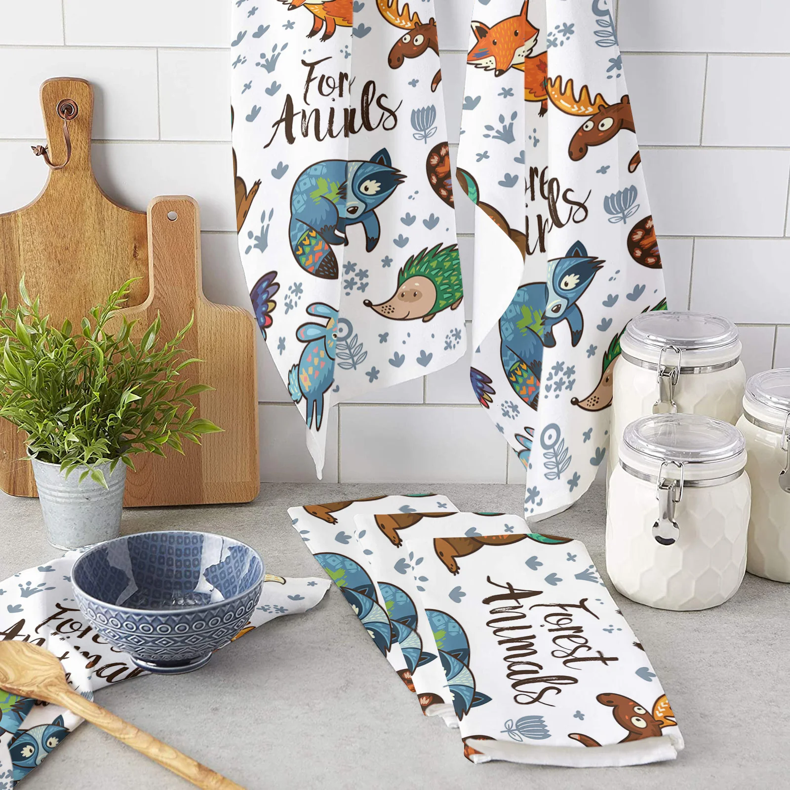 Absorbent Clean Dish Cloth Towels Kichen Cleaning Supplies