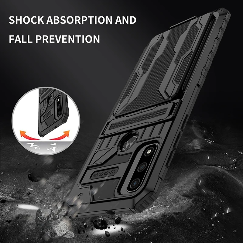 shockproof phone case for motorola g9 plus g10 g10power g20 g30 card slot stand cover for moto g pure g styius g power g stylus free global shipping