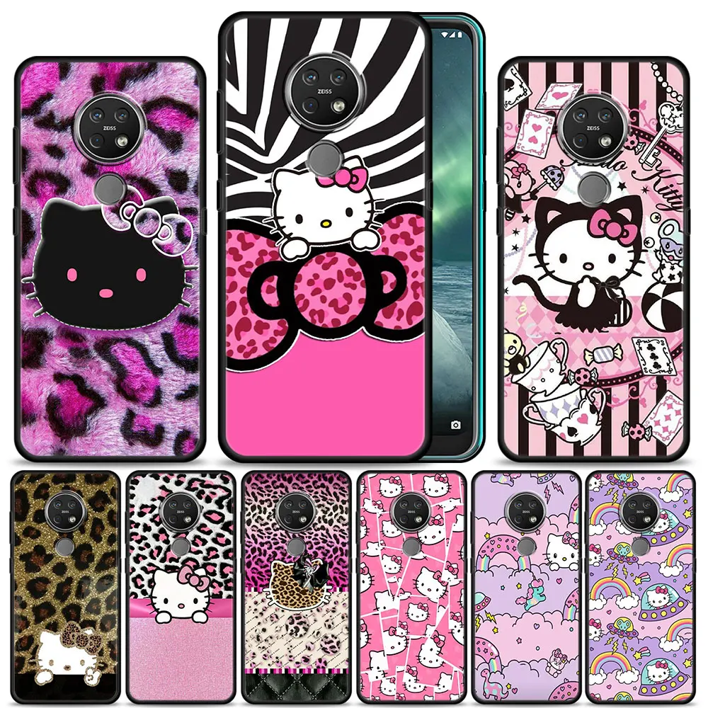

Case Cover for Nokia G10 G20 G11 G21 G50 5.4 7.2 C20 C21 C30 X20 XR20 X10 3.4 Shell Cell Casing Hello Kitty Leopard Print