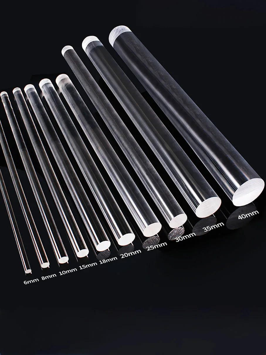 Прозрачный акриловый твердый стержень PMMA 2-50 мм круглый сделай сам Декор