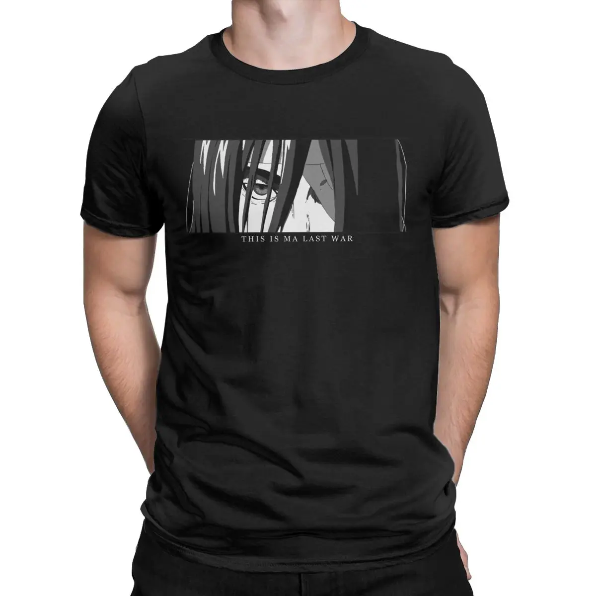 

Attack On Titan Eren Jaeger Hot Anime THIS IS MY LAST WAR Leisure Cotton Tees Short Sleeve Shirt Round Collar Clothes Gift Idea