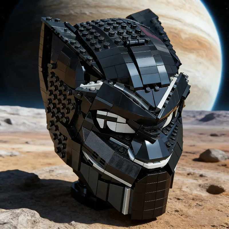 Фото Набор из 416 деталей: Шлем-капюшон 76215 - Альтернативная сборка MOC, модульная модель из строительных блоков, конструктор DIY для мальчиков, подарок №4