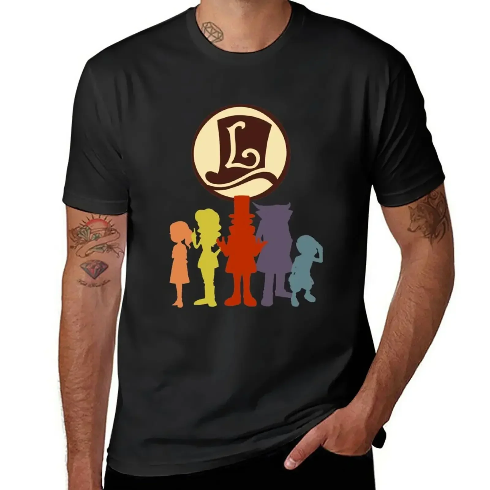 Фото Футболка Professor Layton, эстетичная одежда, забавные футболки больших размеров для мужчин №1