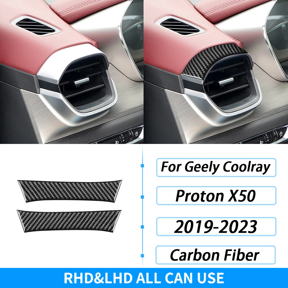 

Для Geely Coolray Proton X50 2018-2023 углеродное волокно переключение передач воздуховыпускное отверстие оконный подъемник рулевое колесо подходит для телефона