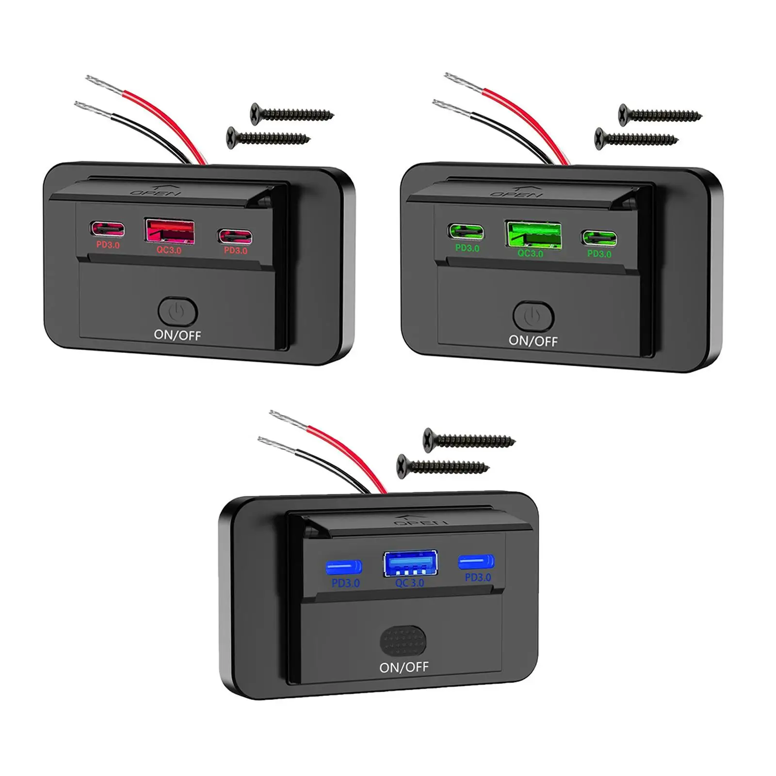 Автомобильное USB-зарядное устройство для дома на колесах USB-панель легкая быстрой