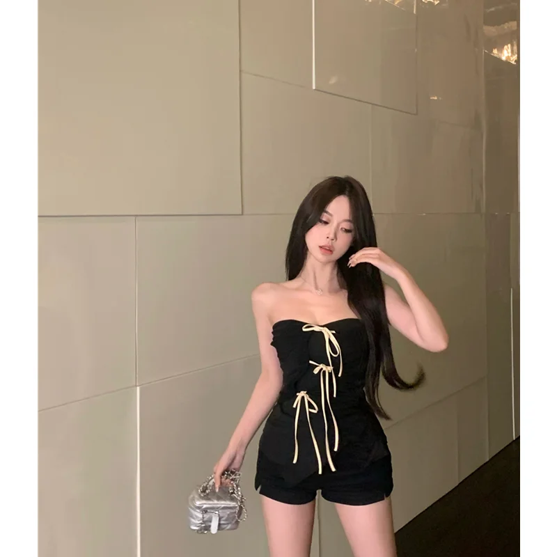 Летняя женская одежда популярный сексуальный топ для девушек с завязкой на груди