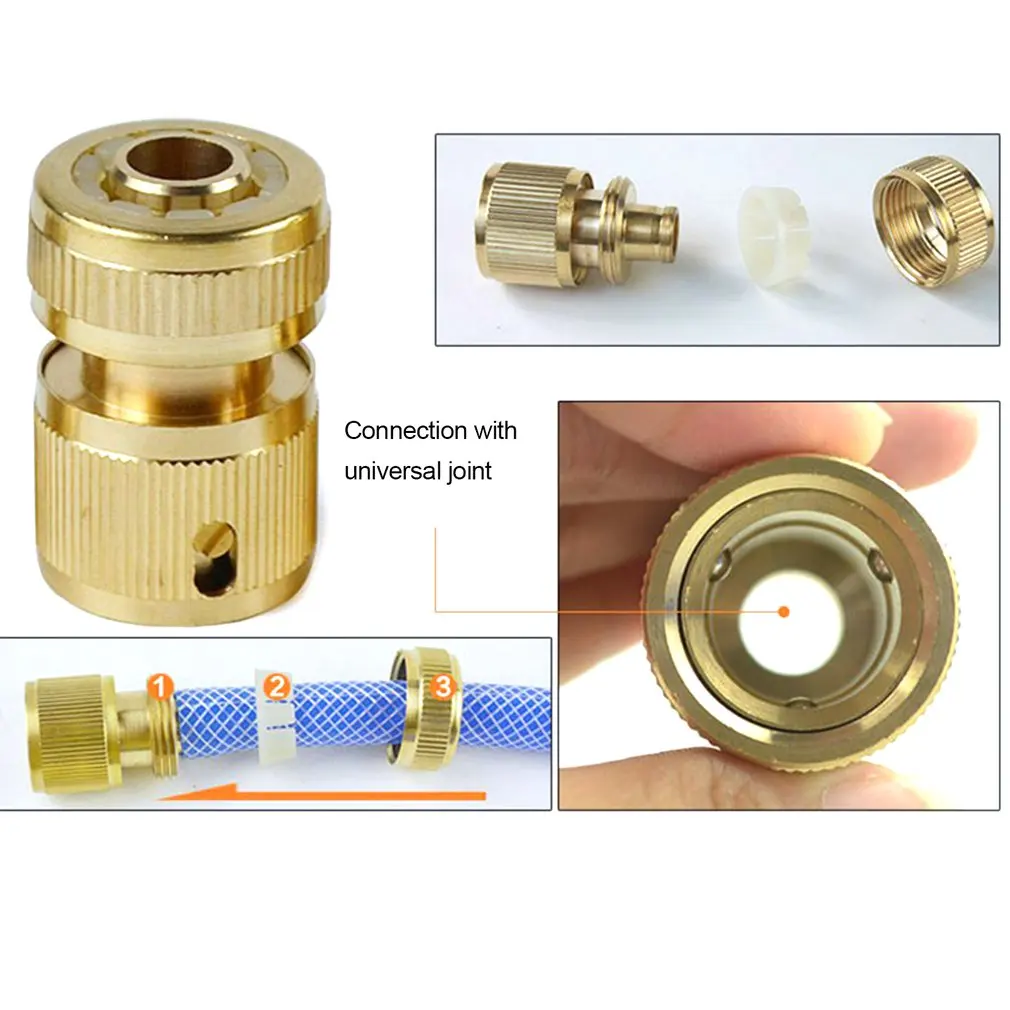 

Aluminum Alloy Quick Connector Garden Hose Connector Water Tap Adapter Garden Water Connector Irrigation Water Gun Pipe Joint