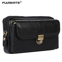fulaikate 7 2 large capacity classic zipper mobile phone waist bag for iphone 13 pro max universal pouch for samsung s30 plus