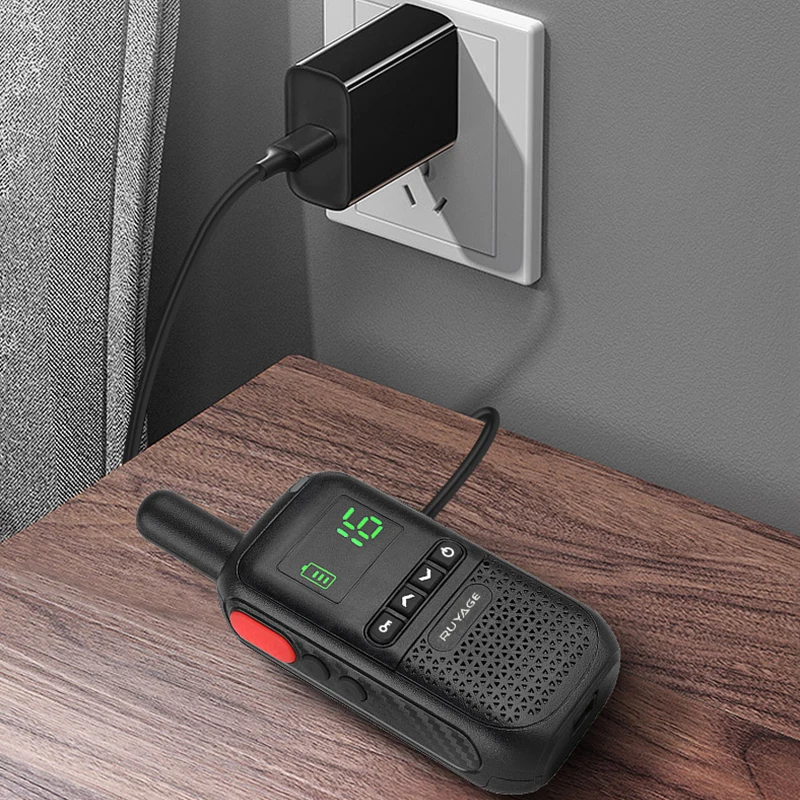 Ruyage Q7 Mini Walkie Talkie Rechargeable Walkie-Talkies 1 or 2 Pcs FRS PMR446 Long Range Portable Two-way Radio For Hunting