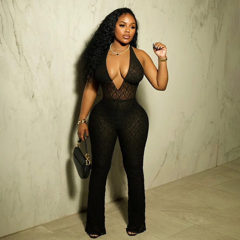 2025 Глубокий V-образный вырез на шнуровке с лямкой шее и открытой спиной тонкий