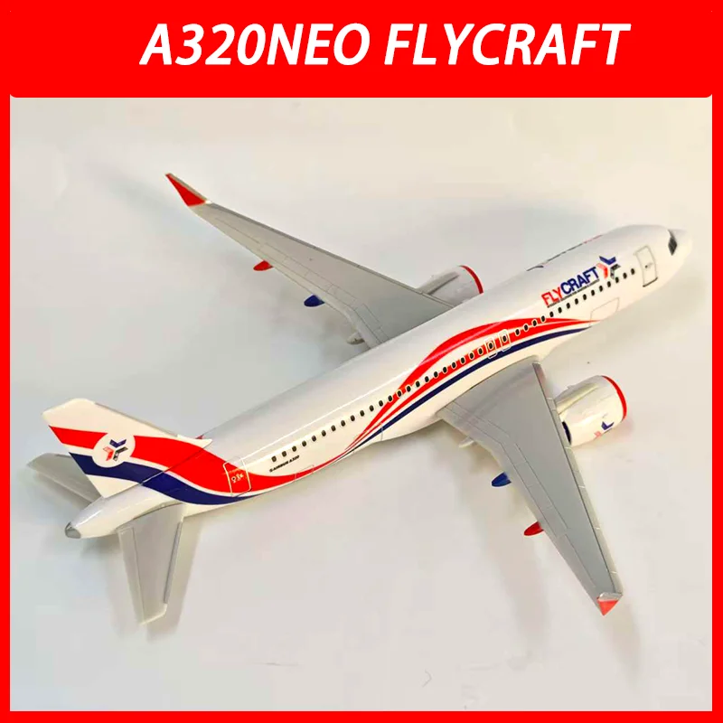 Фото АБС-пластик, масштаб 1/200, A320NEO FLYCRAFT, имитационная модель самолета, статическая коллекция, украшенные праздничные подарки, игрушки №1