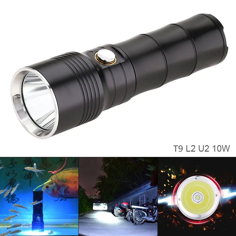 

10 Вт, T9, 960 люменов, светодиодная вспышка XM-L2 U2 светодиодный водонепроницаесветильник, IP68, 5 Вт, 450 люменов, светодиодсветильник фонарики XP-G2 R5 ...