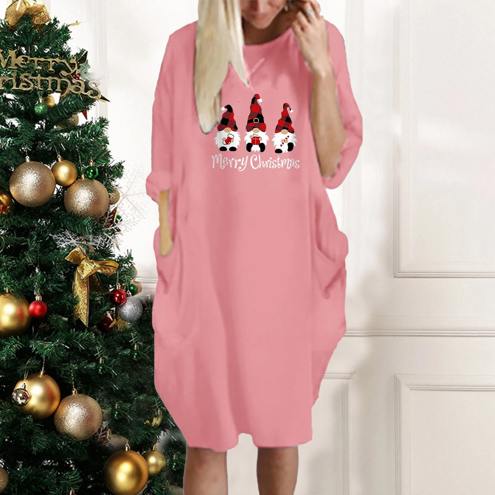 

Платье-Свитер женское с длинным рукавом и графическим принтом