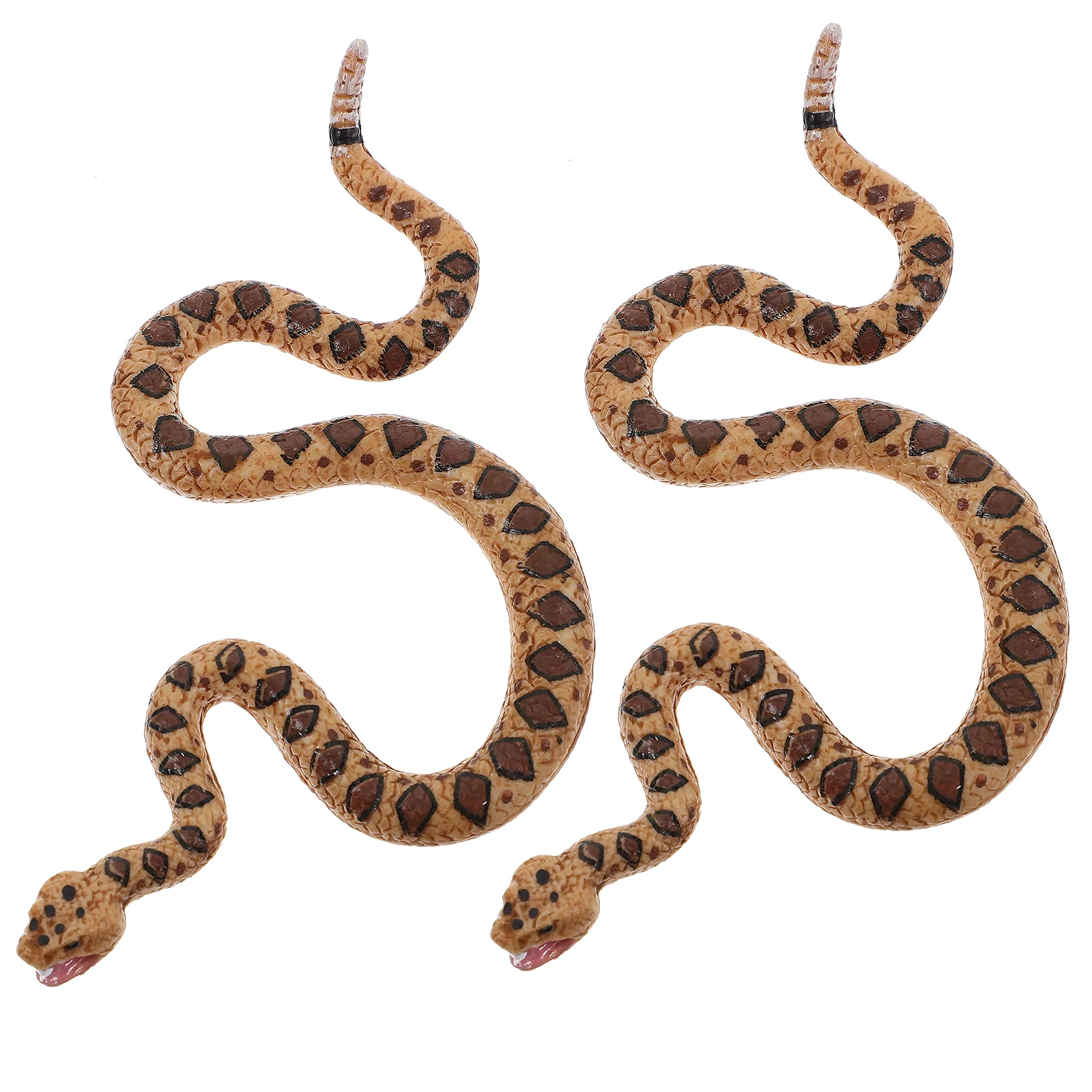 

2Pcs Realistic Snakes Simulation Snake Scary Gag Rattlesnake Trick Props Wildlife Educational Plaything for Kids Party Favor