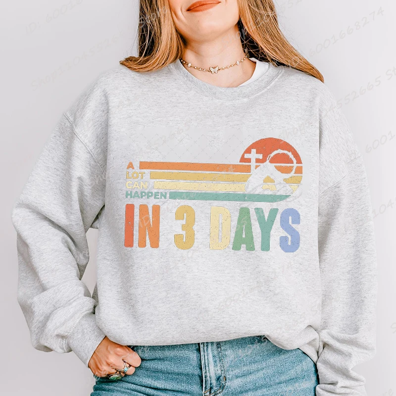 Женская толстовка с принтом в стиле ретро много может случиться течение 3-х дней