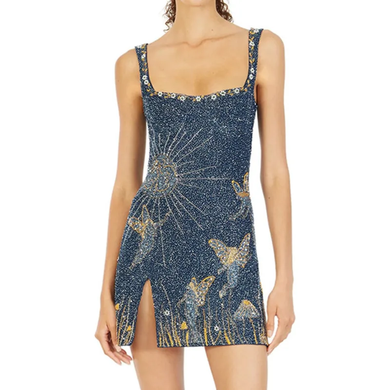 Женское мини-платье с принтом