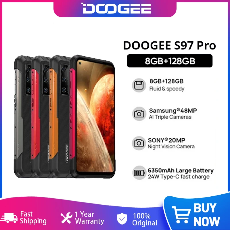 смартфоны телефон DOOGEE S97 Pro Защищенный 40-метровый лазерный дальномер