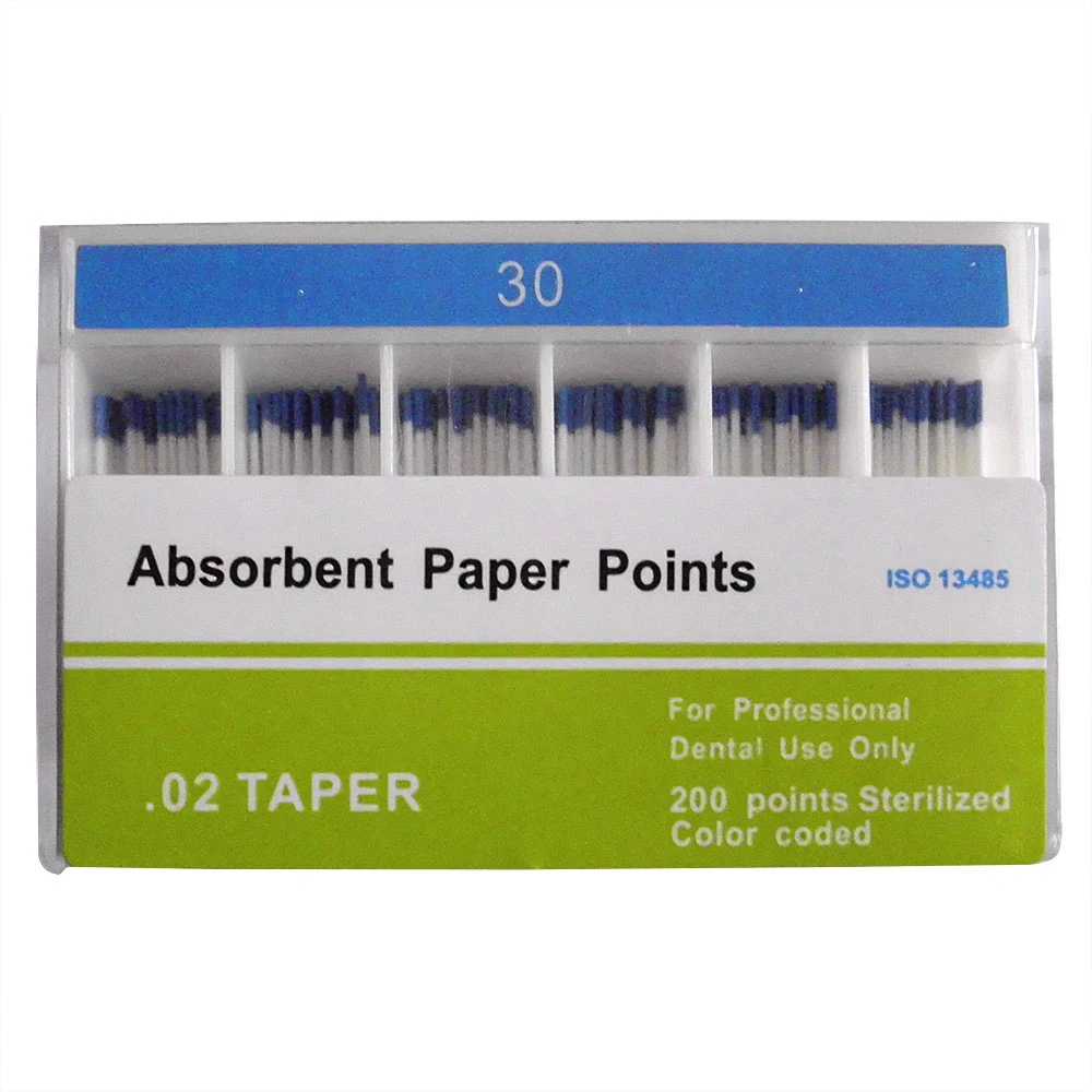 200 шт./коробка впитывающие бумажные наконечники для корневого канала