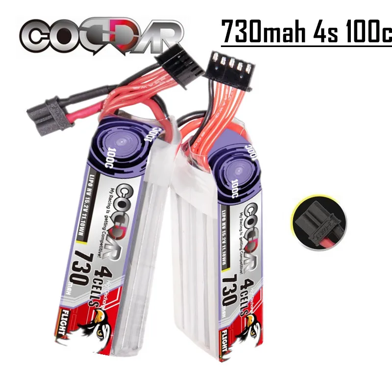

Аккумулятор CODDAR 730 мАч HV 4S1P 100C 15,2 в LiPo для дрона FPV самолета БПЛА квадрокоптера вертолета со штепсельной вилкой XT30