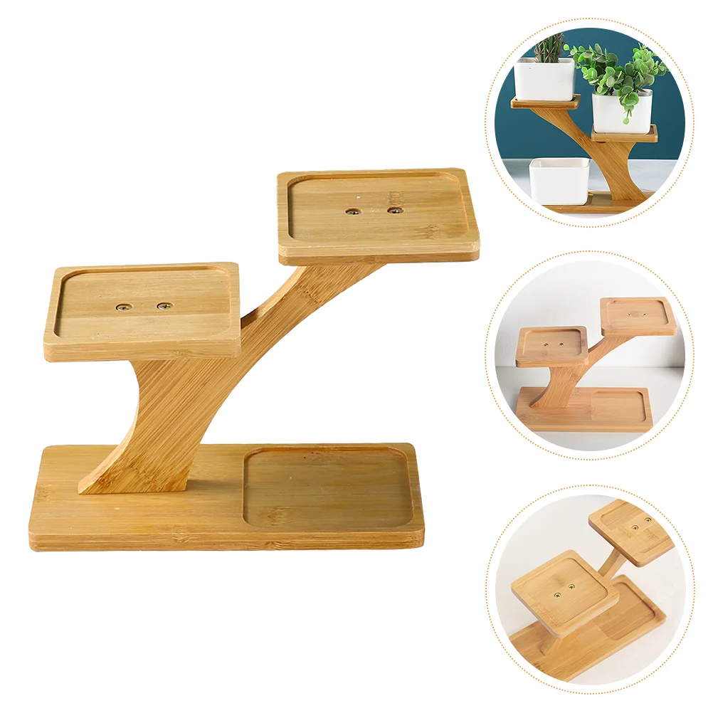 

Подставка многослойная для растений, держатель для бамбуковых растений, подставка для цветочных горшков, для помещений и офиса, уличный дисплей