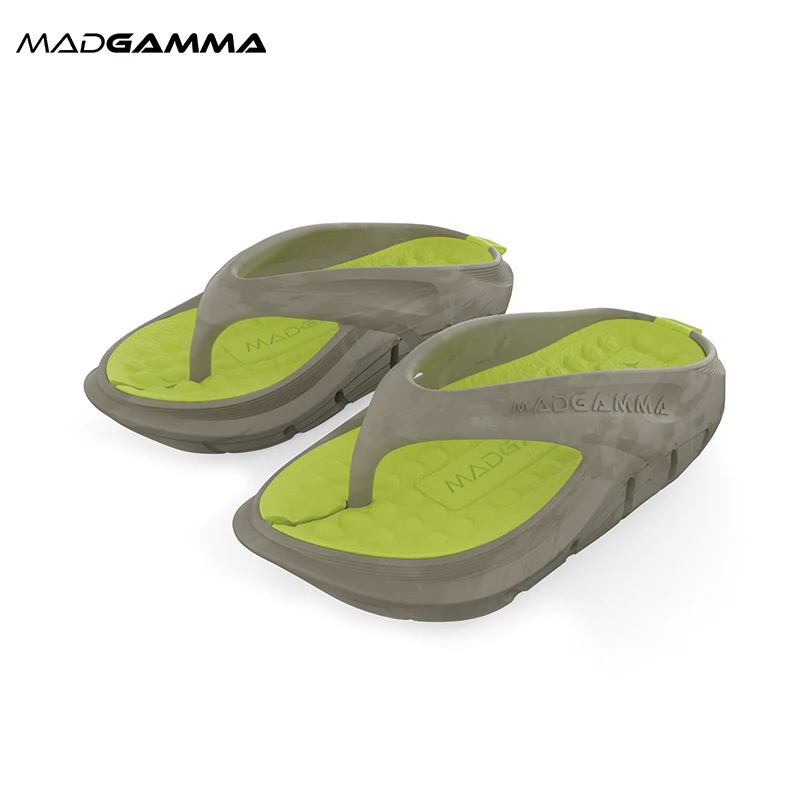 

MAD GAMMA Neptune flip-flops，Grayish blue , interchangeable insoles，high rise, unisex