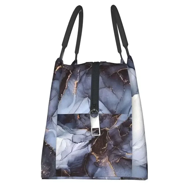 Роскошные черные и серые Агатовые камни с золотой текстурой Изолированные сумки