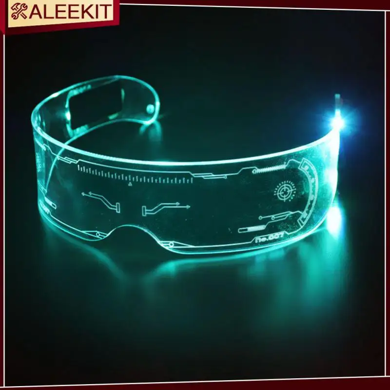 

LED Luminous Glasses LED Glasses EL Wire Neon Light Up Visor Eyeglasses Bar Party EyeWare For Halloween Christmas Parties