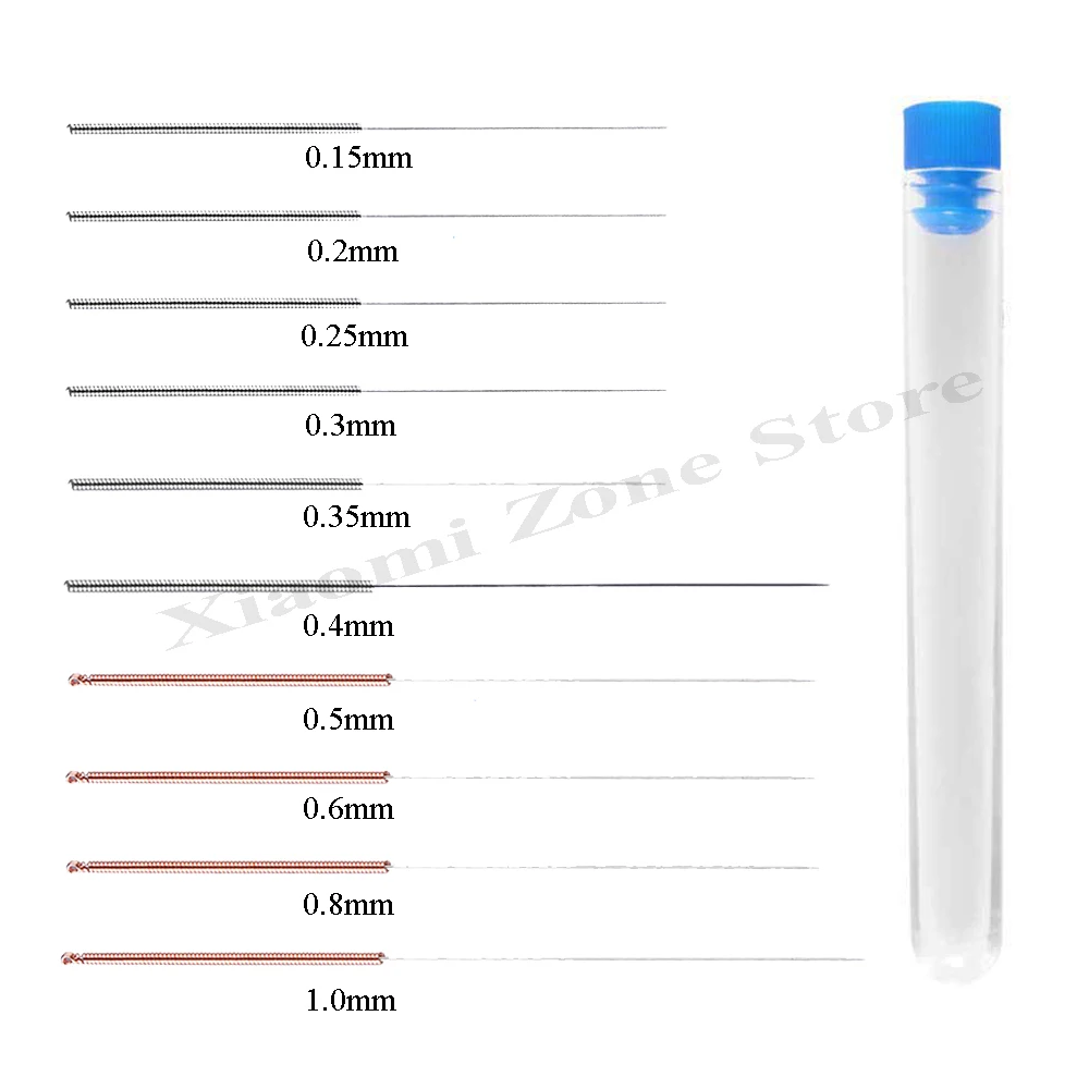 

10pcs Stainless Steel Nozzle Cleaning Needles 0.15mm 0.25mm 0.3mm 0.35mm 0.4mm Drill For V6 Nozzle MK8 MK10 3D Printer Nozzle