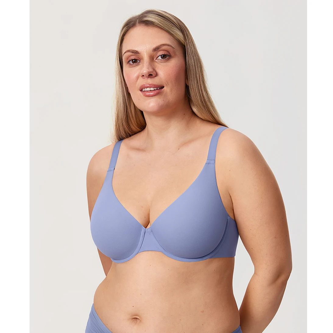 Женский бюстгальтер Inbarely Plus с глубоким вырезом полное покрытие большие размеры