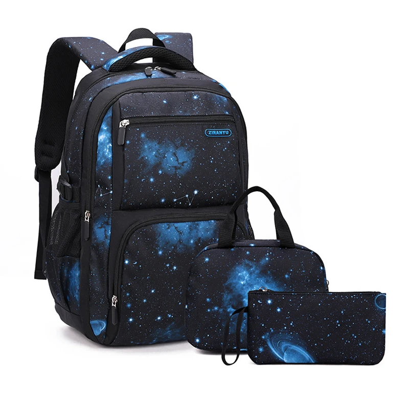 

Комплект из 3 предметов для мальчиков-подростков, школьные ранцы и сумки большого размера, Детский рюкзак для учеников средней школы