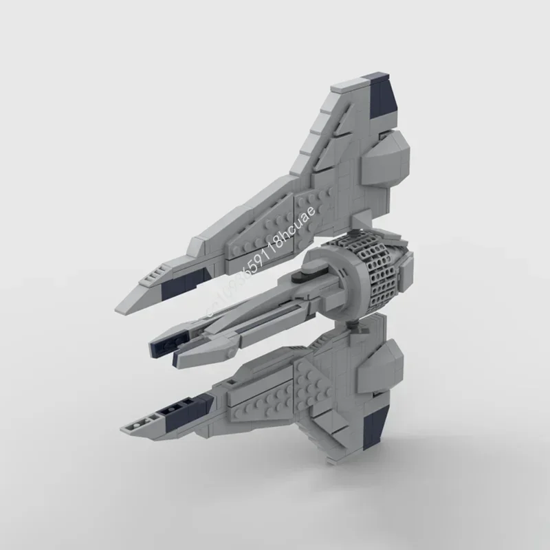 Фото 414 деталей MOC Star Battle Micro: Модель истребителя/транспортного корабля класса Kom'rk, конструктор, креативная сборная игрушка, подарок для детей №3