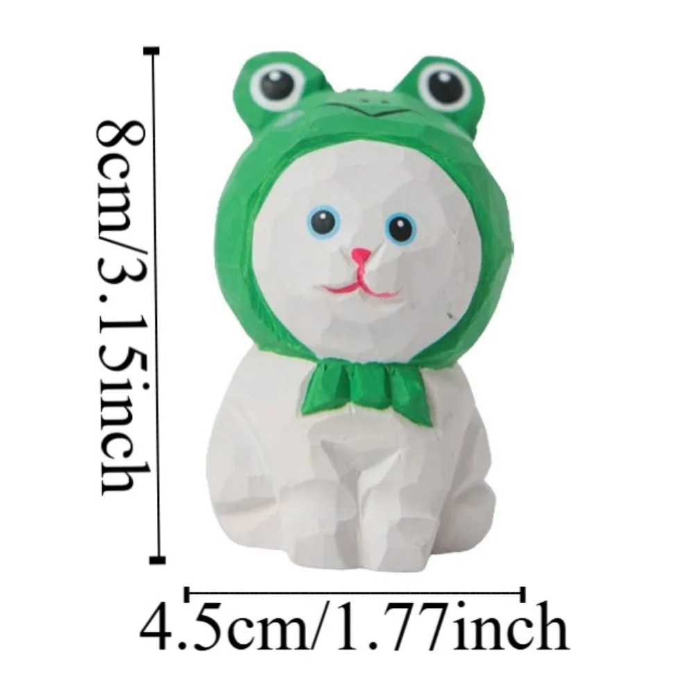 Резьба по дереву резьба украшение в виде кошки простой стиль ручная роспись