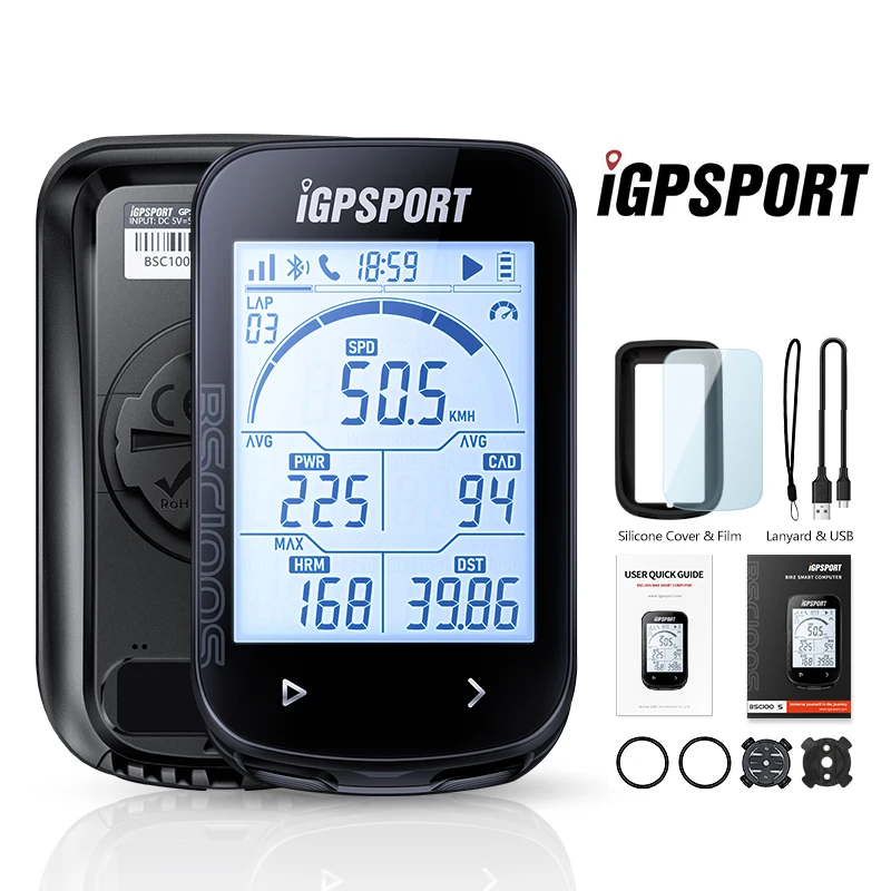 Велосипедный компьютер iGPSPORT I GPS BSC100S с беспроводным секундомером большой экран 2