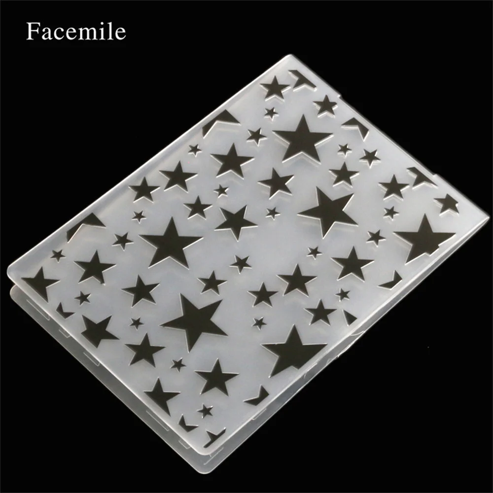 

Hot Pentagram Dandelions Pattern 3D Embossing Folders Diy Make Paper Crafts Greeting Card Album Wedding Decoration Supplies Mold
