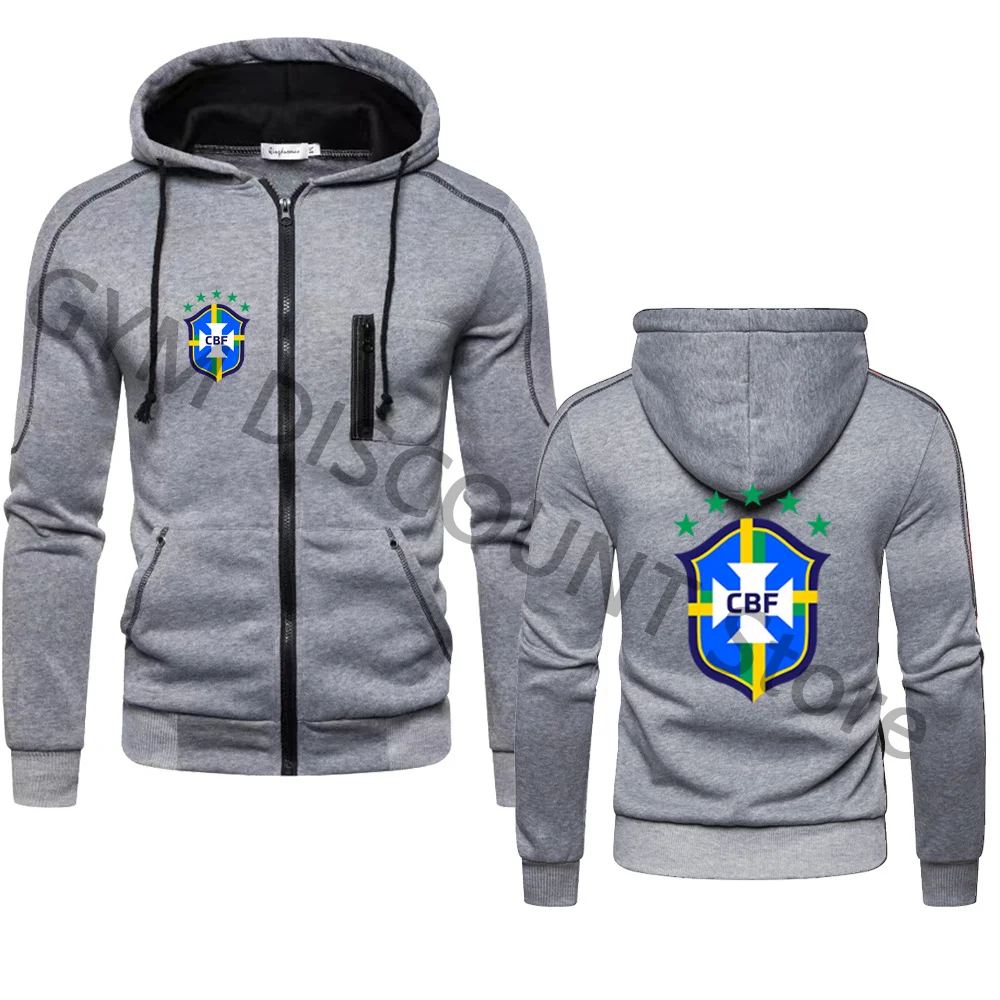 

2022 Brazil Hot Sale Men/Women Print Winter Fleece Cardigan Tops Zipper Team Jersey Hoodies Jacket Clothing Casual Sweatshirt
